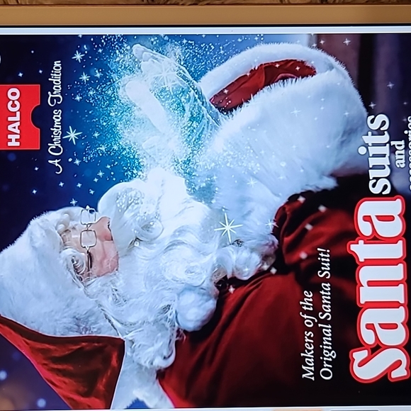 NWOT MERRY CHRISTMAS 🎄 Regal Red Velvet Santa Suit Halco Deluxe Bundle sz Lg - Picture 1 of 9